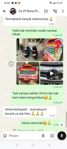 Testimonial Papan Bunga sinargalih